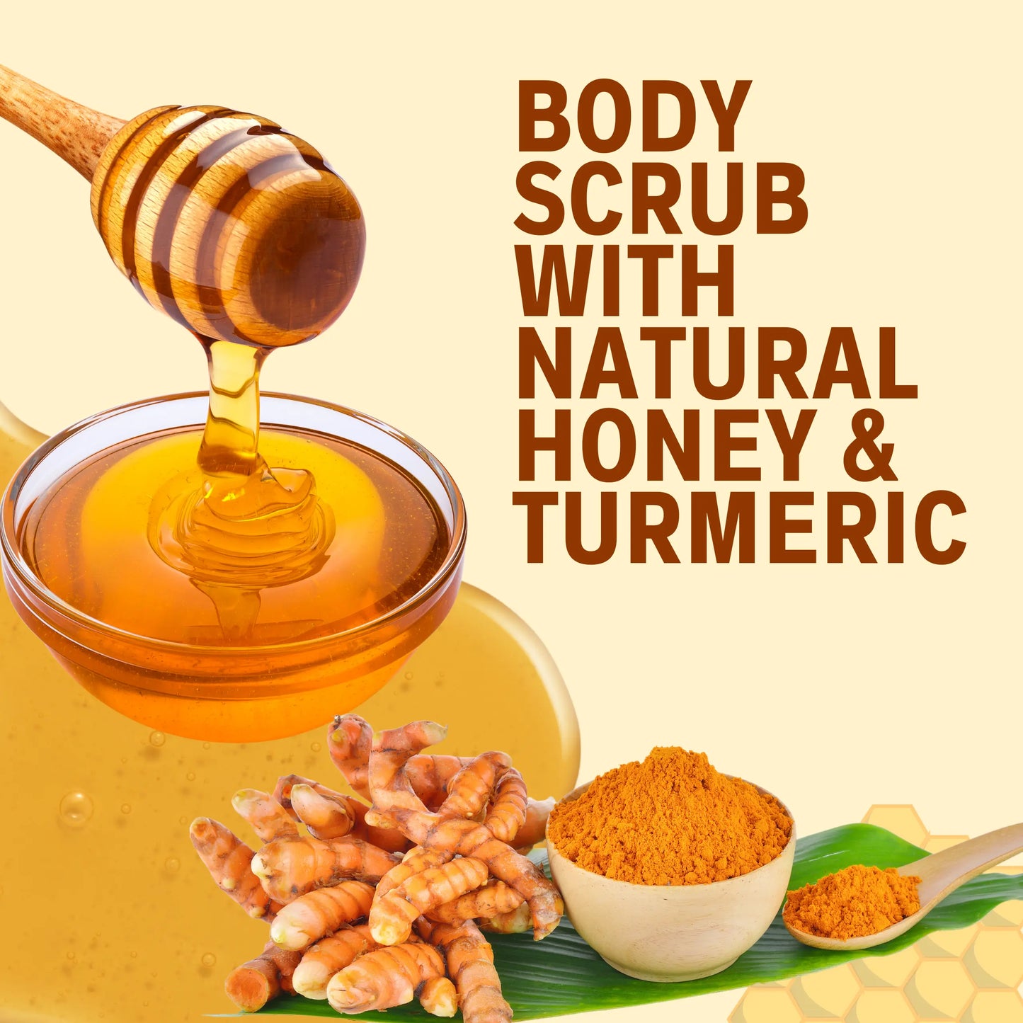 Glow Sugar Turmeric & Honey Body Scrub - OXW Beauty