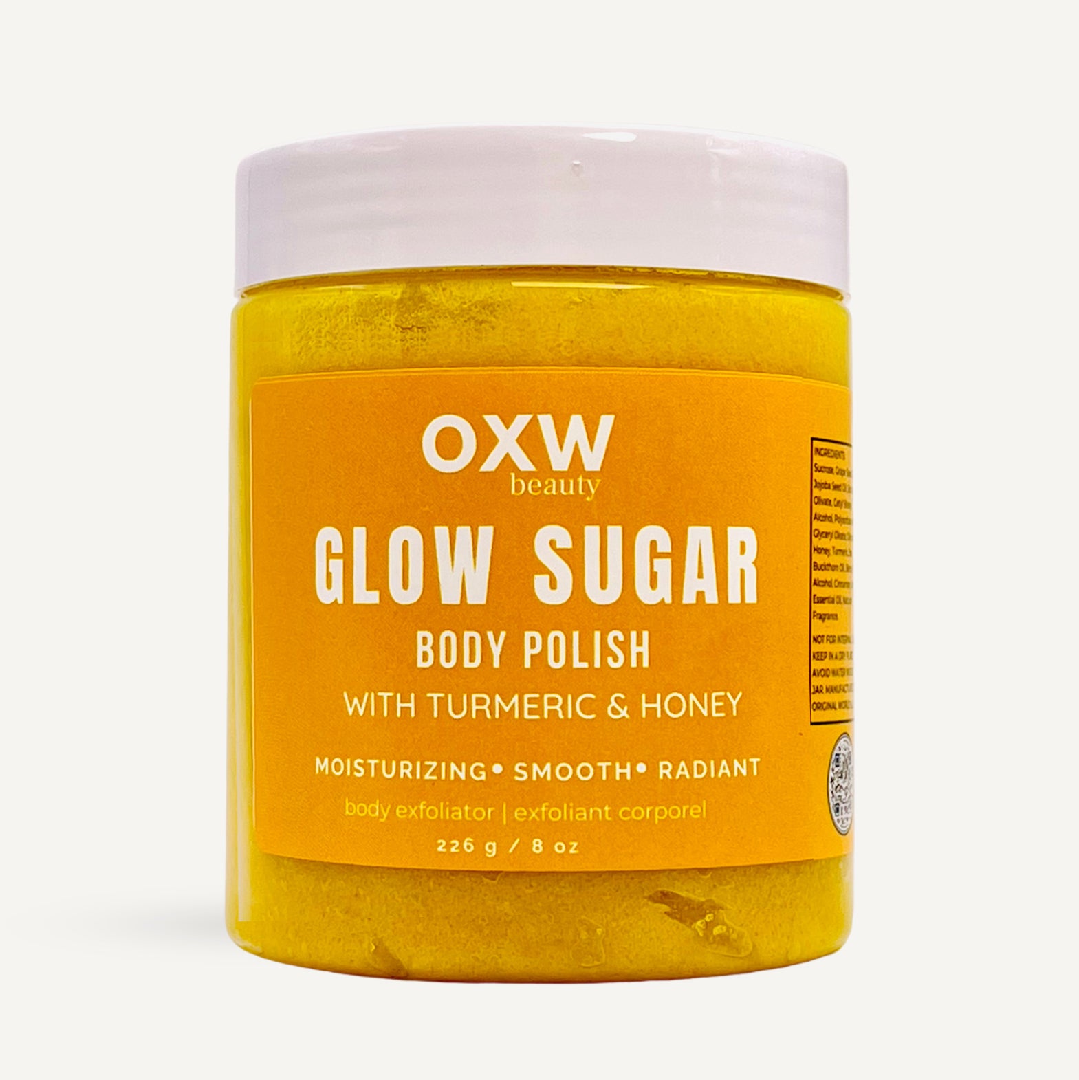 Glow Sugar Turmeric & Honey Body Scrub - OXW Beauty