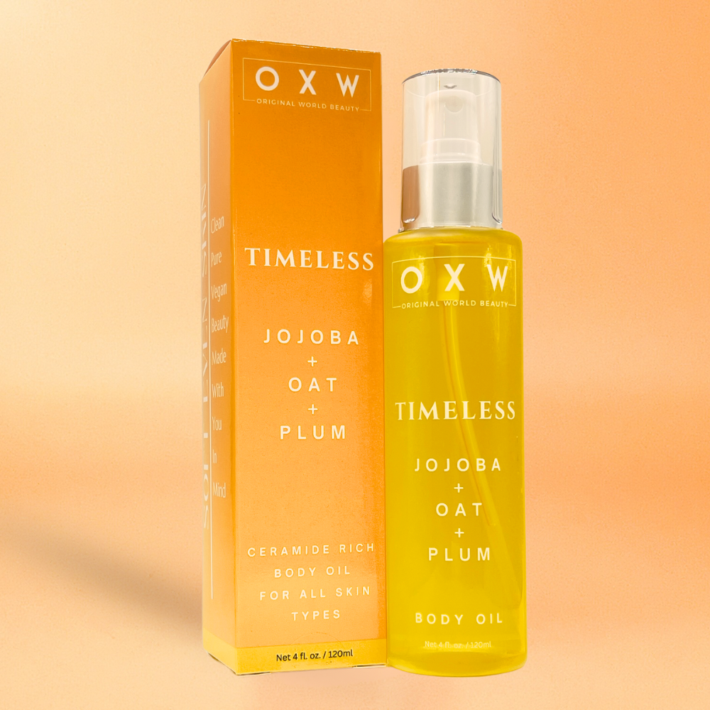 Timeless Body Oil with Jojoba Oil, Oat Oil & Organic Plum Oil For Body & Hair - OXW Beauty