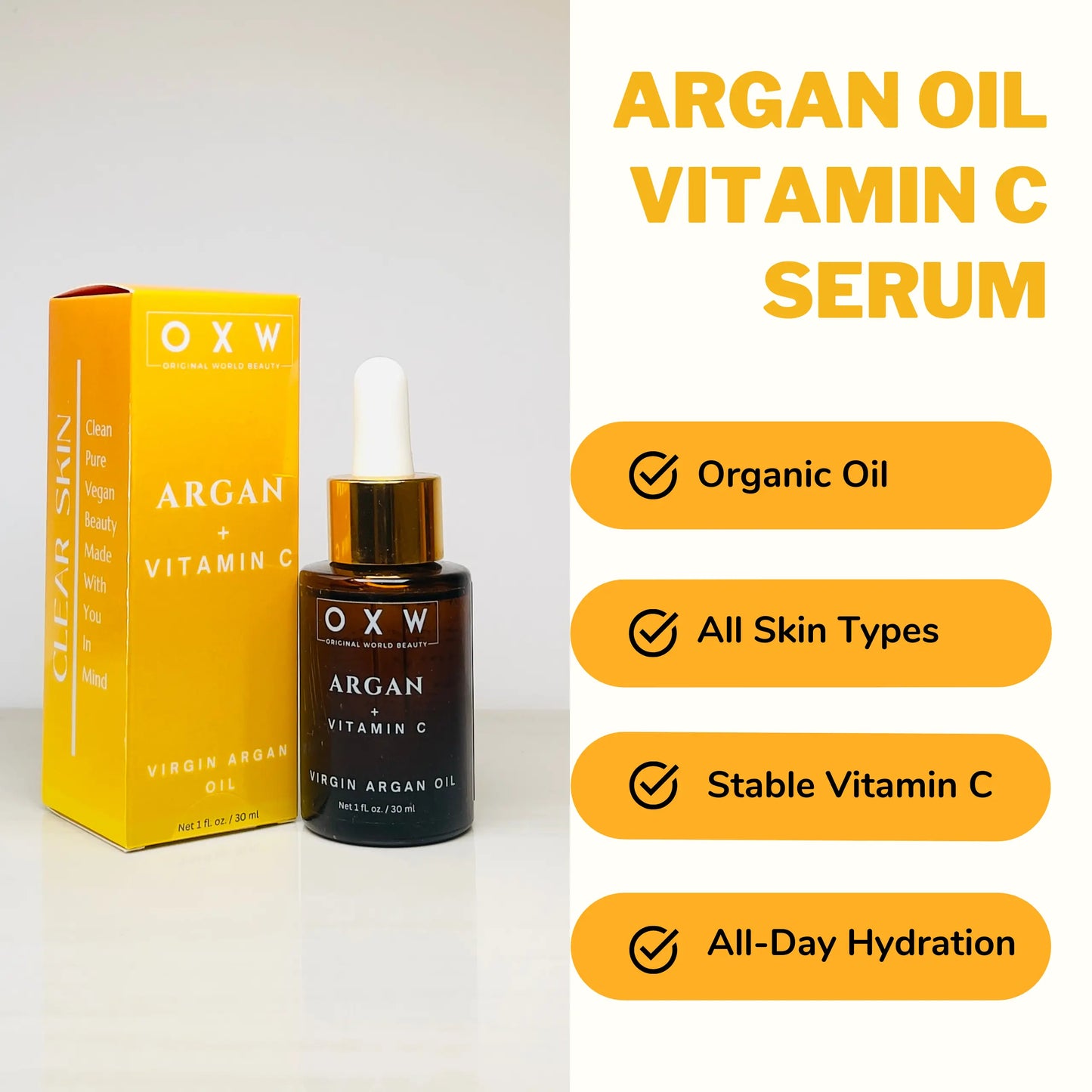 Argan Vitamin C Serum - OXW Beauty