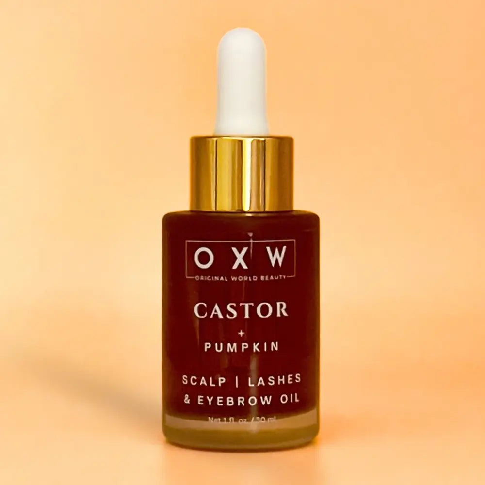 Castor Oil with Pumpkin Organic Oil Serum for Scalp, Lashes, Eyebrows and Face - OXW Beauty